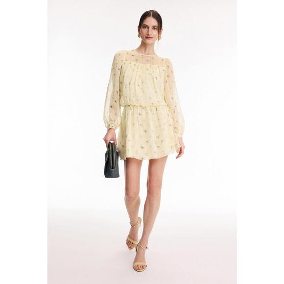 ADAM Dresses & Skirts - Adam Lippes x RTR Yellow Long Sleeve Mini Dress Size 6